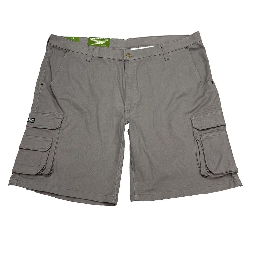 Key Mens Cargo Shorts Size 42 Gray Flex Twill Triple Stitch Durable 10‎ Pocket